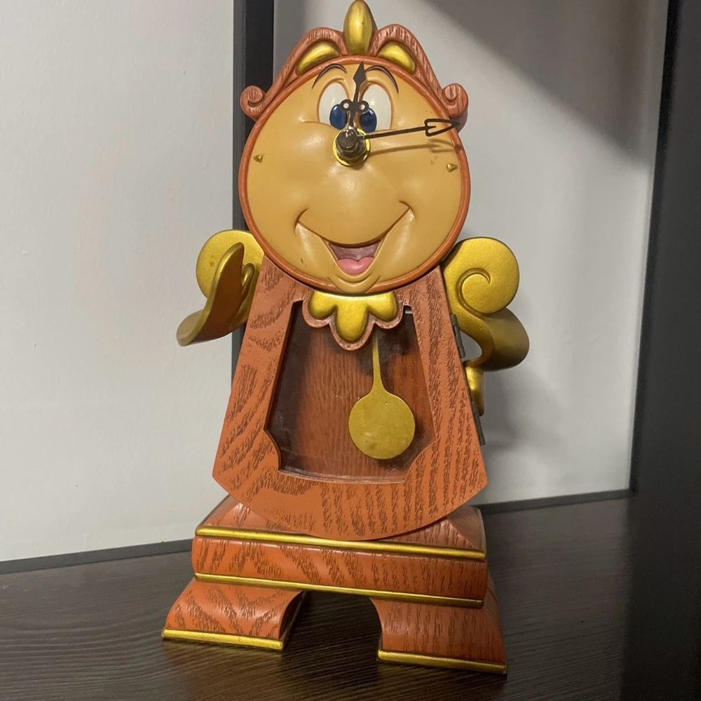 Disney Cogsworth Clock Beauty & The Beast Working Condition